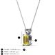 3 - Jassiel 7x5 mm Emerald Cut Yellow Sapphire Double Bail Solitaire Pendant Necklace 