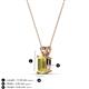 3 - Jassiel 7x5 mm Emerald Cut Yellow Sapphire Double Bail Solitaire Pendant Necklace 
