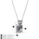 2 - Jassiel 7x5 mm Emerald Cut Diamond Double Bail Solitaire Pendant Necklace 