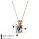 3 - Jassiel 7x5 mm Emerald Cut Diamond Double Bail Solitaire Pendant Necklace 