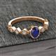 3 - Jiena Desire Oval Cut Blue Sapphire and Round Diamond Engagement Ring 