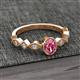 3 - Jiena Desire Oval Cut Pink Tourmaline and Round Diamond Engagement Ring 