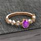 3 - Jiena Desire Oval Cut Amethyst and Round Diamond Engagement Ring 
