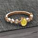 3 - Jiena Desire Oval Cut Yellow Sapphire and Round Diamond Engagement Ring 