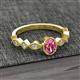 3 - Jiena Desire Oval Cut Pink Tourmaline and Round Lab Grown Diamond Engagement Ring 