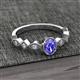 3 - Jiena Desire Oval Cut Tanzanite and Round Lab Grown Diamond Engagement Ring 