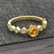 3 - Jiena Desire Oval Cut Citrine and Round Lab Grown Diamond Engagement Ring 