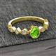 3 - Jiena Desire Oval Cut Peridot and Round Lab Grown Diamond Engagement Ring 