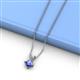 2 - Jassiel 5.00 mm Princess Cut Tanzanite Double Bail Solitaire Pendant Necklace 
