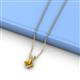 2 - Jassiel 5.00 mm Princess Cut Citrine Double Bail Solitaire Pendant Necklace 