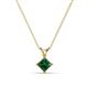 1 - Jassiel 5.00 mm Princess Cut Lab Created Alexandrite Double Bail Solitaire Pendant Necklace 