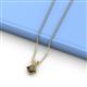 2 - Jassiel 5.00 mm Princess Cut Smoky Quartz Double Bail Solitaire Pendant Necklace 