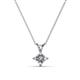 1 - Jassiel 5.00 mm Princess Cut Diamond Double Bail Solitaire Pendant Necklace 