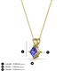3 - Jassiel 5.00 mm Princess Cut Tanzanite Double Bail Solitaire Pendant Necklace 