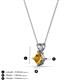 3 - Jassiel 5.00 mm Princess Cut Citrine Double Bail Solitaire Pendant Necklace 