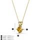 3 - Jassiel 5.00 mm Princess Cut Citrine Double Bail Solitaire Pendant Necklace 
