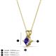 3 - Jassiel 5.00 mm Princess Cut Iolite Double Bail Solitaire Pendant Necklace 