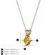 3 - Jassiel 5.00 mm Princess Cut Yellow Sapphire Double Bail Solitaire Pendant Necklace 
