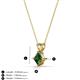 3 - Jassiel 5.00 mm Princess Cut Lab Created Alexandrite Double Bail Solitaire Pendant Necklace 