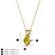 3 - Jassiel 5.00 mm Princess Cut Yellow Diamond Double Bail Solitaire Pendant Necklace 