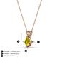 3 - Jassiel 5.00 mm Princess Cut Yellow Diamond Double Bail Solitaire Pendant Necklace 
