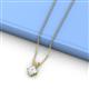 2 - Jassiel 5.00 mm Princess Cut White Sapphire Double Bail Solitaire Pendant Necklace 