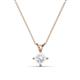 1 - Jassiel 5.00 mm Princess Cut White Sapphire Double Bail Solitaire Pendant Necklace 