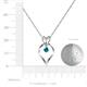 6 - Sallie London Blue Topaz Heart Pendant 