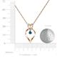 6 - Sallie Blue Diamond Heart Pendant 