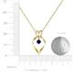 6 - Sallie Blue Sapphire Heart Pendant 