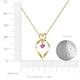 6 - Sallie Pink Sapphire Heart Pendant 