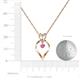 6 - Sallie Pink Sapphire Heart Pendant 