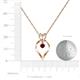 6 - Sallie Red Garnet Heart Pendant 