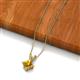 2 - Jassiel 6.00 mm Princess Cut Citrine Double Bail Solitaire Pendant Necklace 