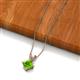 2 - Jassiel 6.00 mm Princess Cut Peridot Double Bail Solitaire Pendant Necklace 
