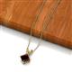 2 - Jassiel 6.00 mm Princess Cut Red Garnet Double Bail Solitaire Pendant Necklace 