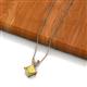 2 - Jassiel 6.00 mm Princess Cut Chatham Created Yellow Sapphire Double Bail Solitaire Pendant Necklace 
