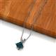 2 - Jassiel 6.00 mm Princess Cut London Blue Topaz Double Bail Solitaire Pendant Necklace 