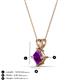 3 - Jassiel 6.00 mm Princess Cut Amethyst Double Bail Solitaire Pendant Necklace 