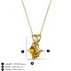 3 - Jassiel 6.00 mm Princess Cut Citrine Double Bail Solitaire Pendant Necklace 