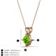 3 - Jassiel 6.00 mm Princess Cut Peridot Double Bail Solitaire Pendant Necklace 