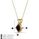 3 - Jassiel 6.00 mm Princess Cut Red Garnet Double Bail Solitaire Pendant Necklace 