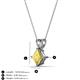 3 - Jassiel 6.00 mm Princess Cut Chatham Created Yellow Sapphire Double Bail Solitaire Pendant Necklace 
