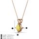 3 - Jassiel 6.00 mm Princess Cut Chatham Created Yellow Sapphire Double Bail Solitaire Pendant Necklace 