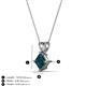 3 - Jassiel 6.00 mm Princess Cut London Blue Topaz Double Bail Solitaire Pendant Necklace 
