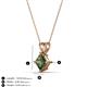3 - Jassiel 6.00 mm Princess Cut Created Alexandrite Double Bail Solitaire Pendant Necklace 