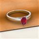 2 - Annora Pear Cut Ruby Solitaire Engagement Ring 