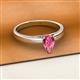 2 - Annora Pear Cut Pink Tourmaline Solitaire Engagement Ring 