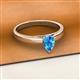 2 - Annora Pear Cut Blue Topaz Solitaire Engagement Ring 
