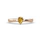 1 - Annora Pear Cut Citrine Solitaire Engagement Ring 